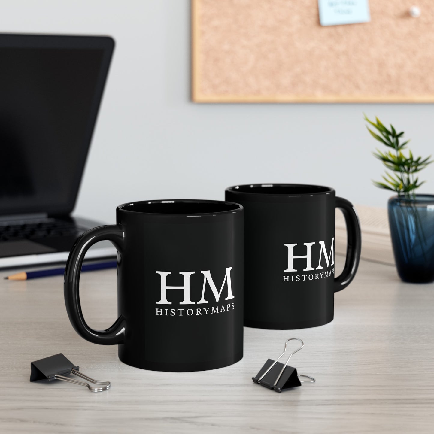 HM HistoryMaps Black Mug (11oz, 15oz)