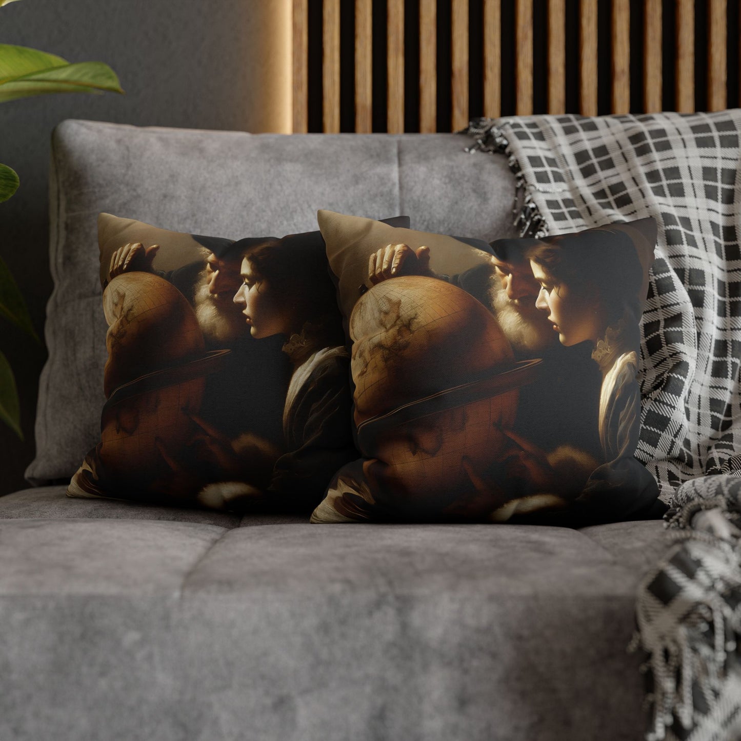 Cartographers Spun Polyester Square Pillowcase