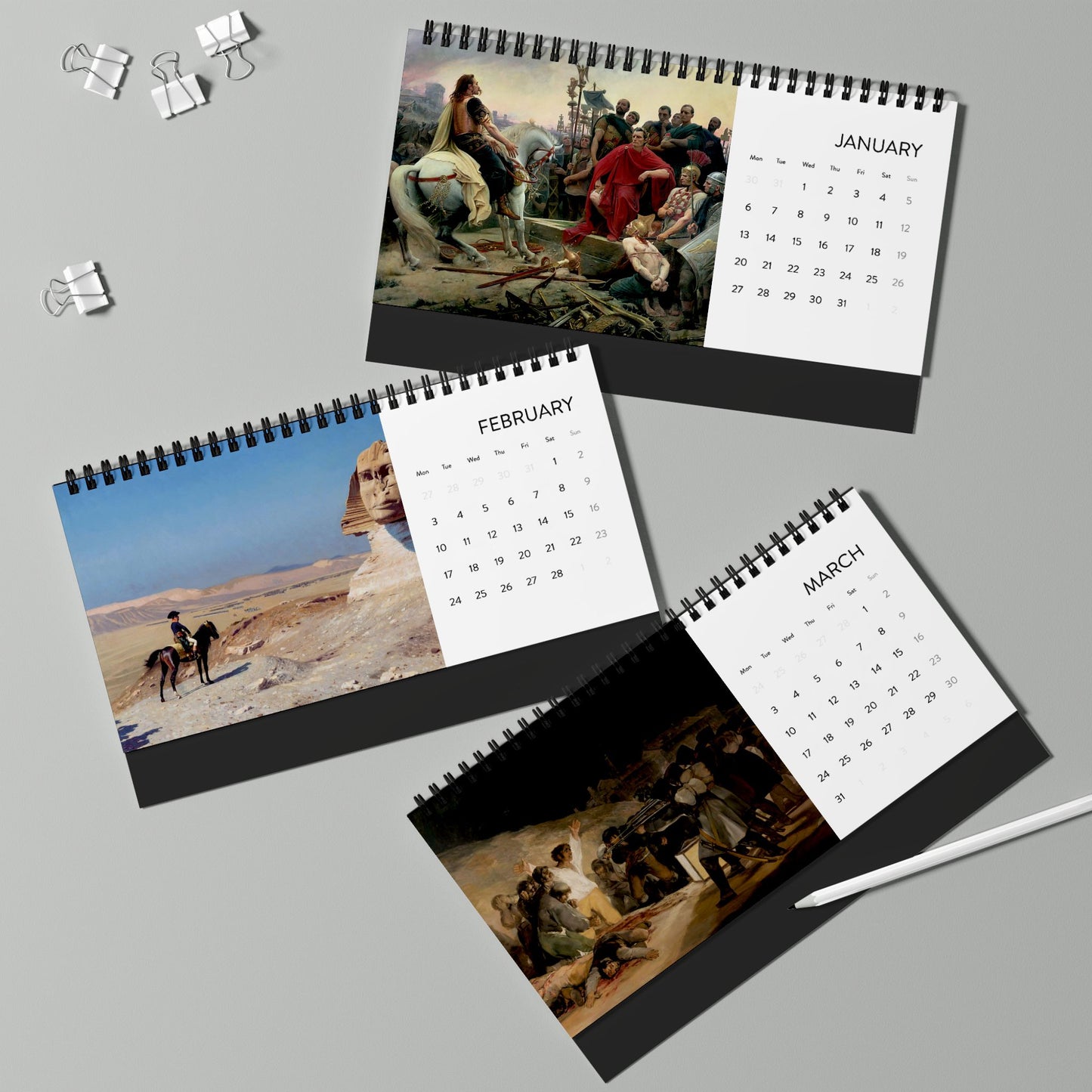 HistoryMaps Desk Calendar 2025