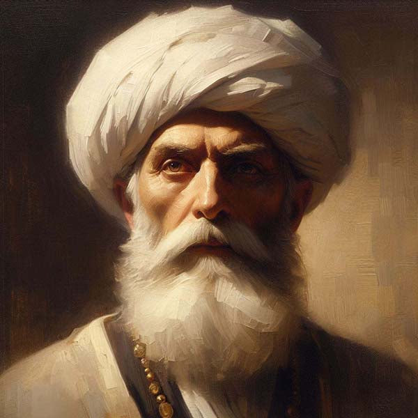 Digital Portrait of an Arab Scholar During the Golden Age of Islam