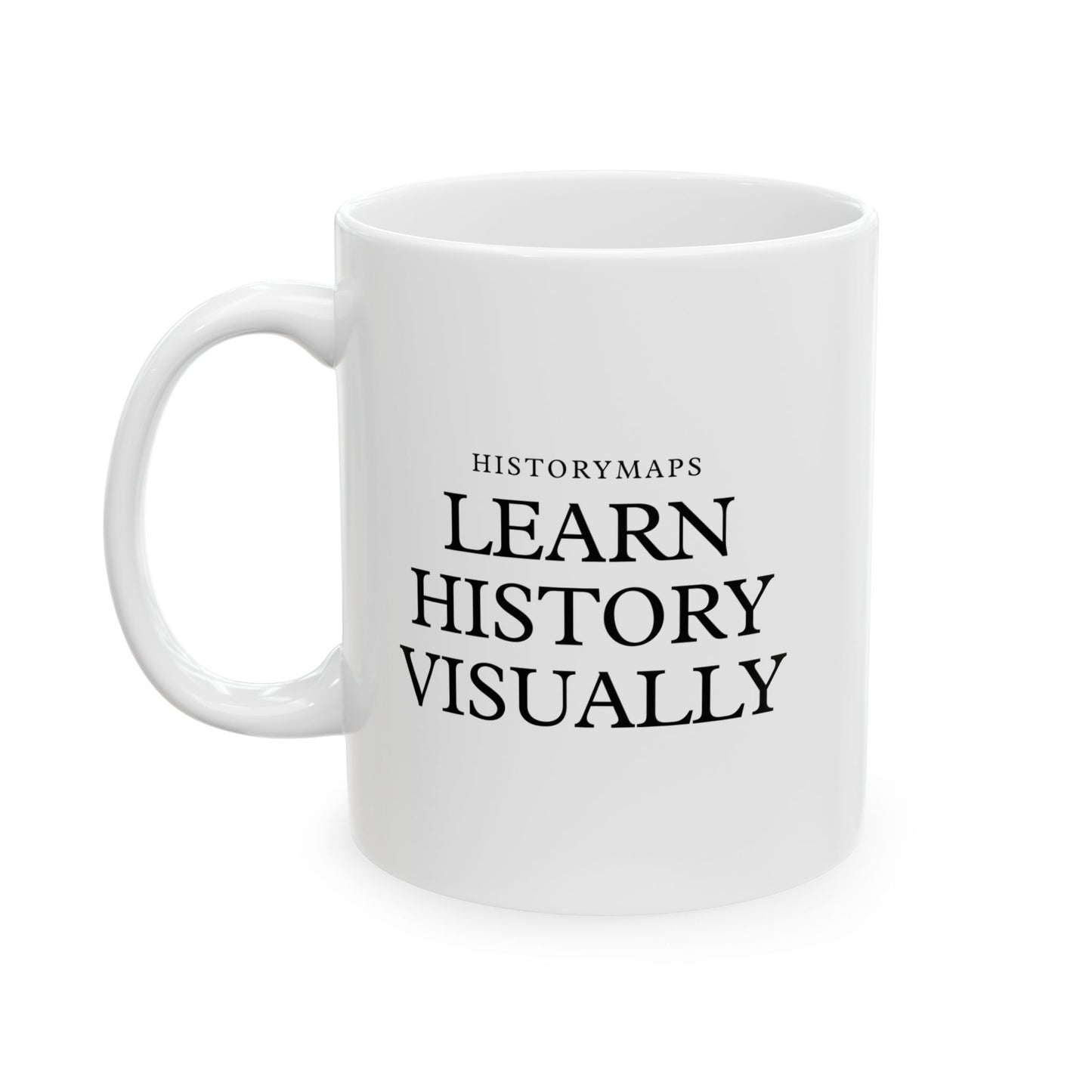 Learn History Visually White Ceramic Mug (11oz, 15oz)