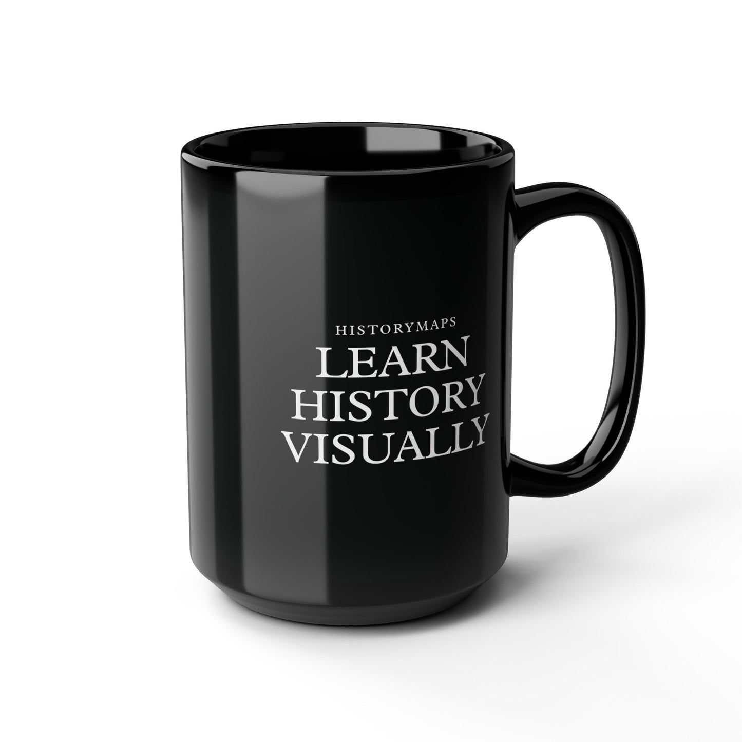 Learn History Visually Black Ceramic Mug (11oz, 15oz)