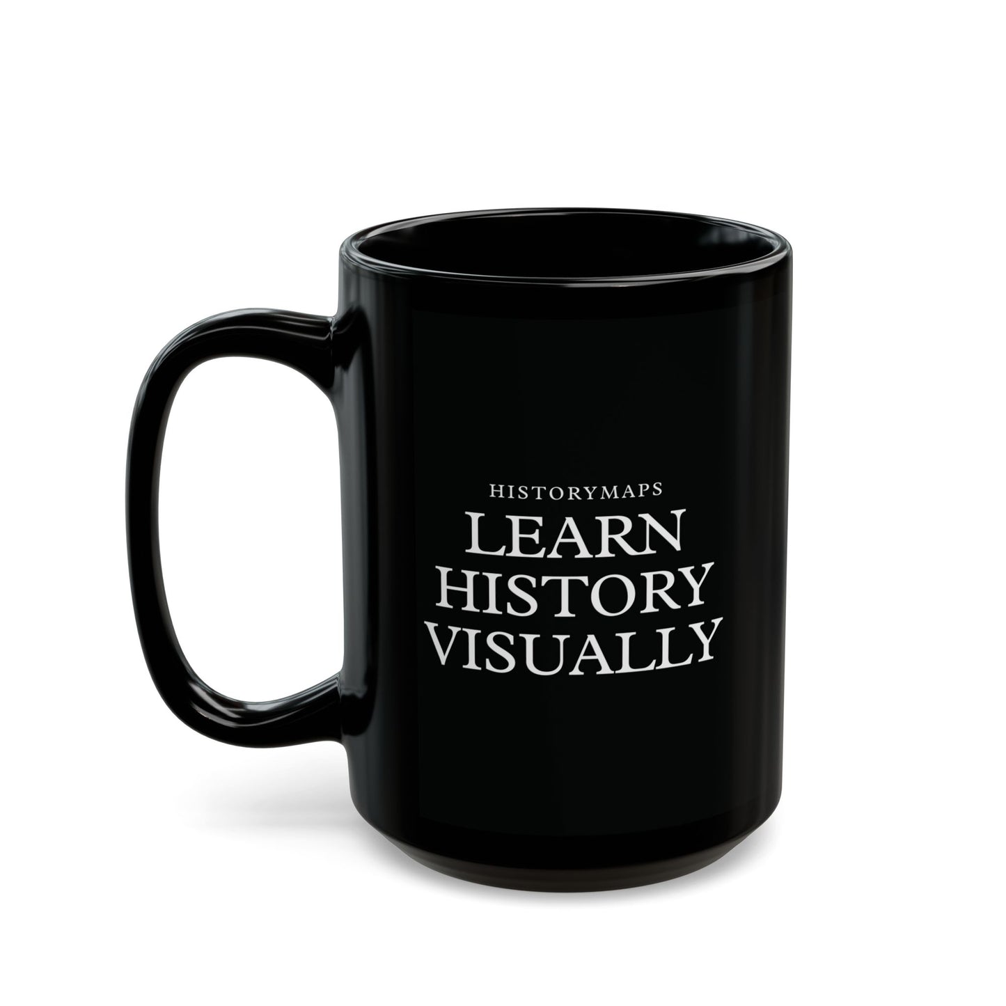 Learn History Visually Black Ceramic Mug (11oz, 15oz)