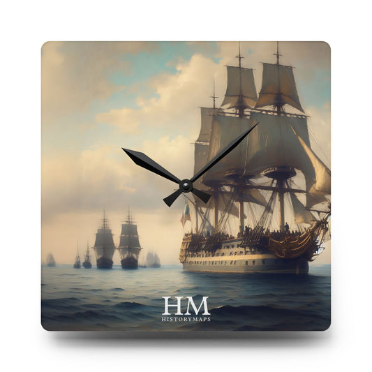 Ships of the Line Wall Clock