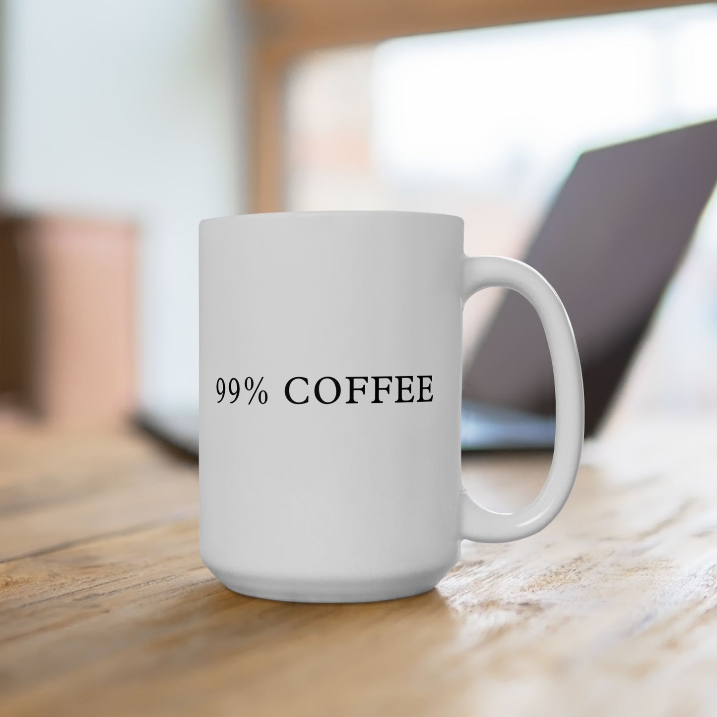 History Meets Humor Series: Genius is 1% Inspiration - 99% Coffee White Ceramic Mug (11oz, 15oz)