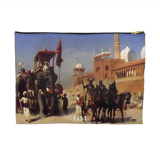 The Great Mogul and His Court Returning from the Great Mosque at Delhi Accessory Pouch