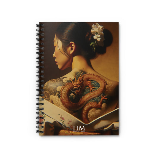 Girl with Dragon Tattoo Spiral Notebook - Ruled Line