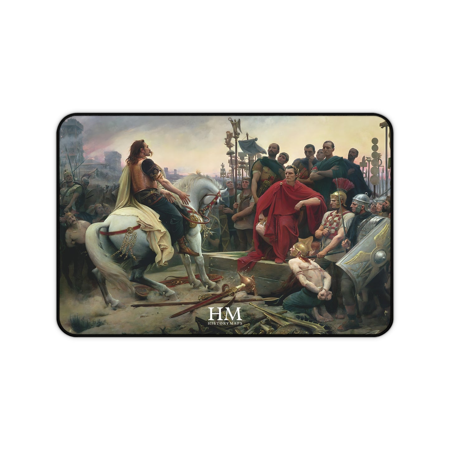 Vercingetorix throws down his arms at the feet of Julius Caesar Desk Mat