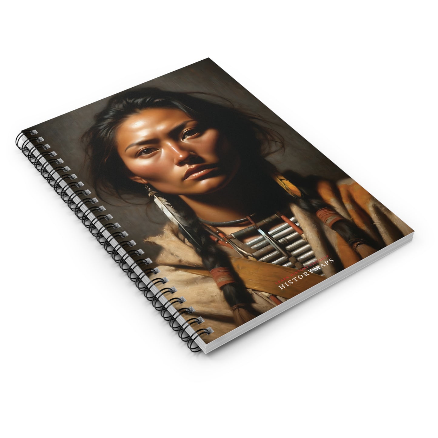 Native American Woman Spiral Notebook - Ruled Line