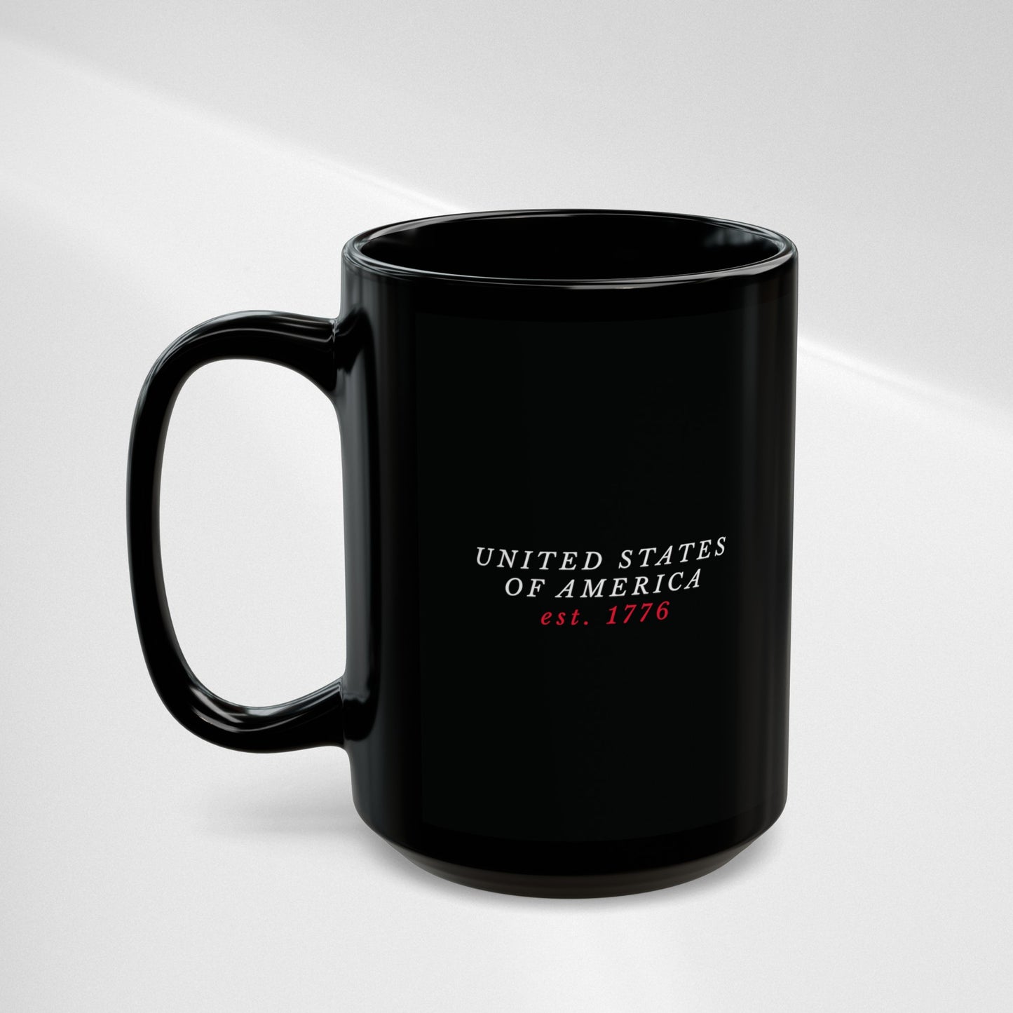 United States of America est. 1776 Black Mug (11oz, 15oz)