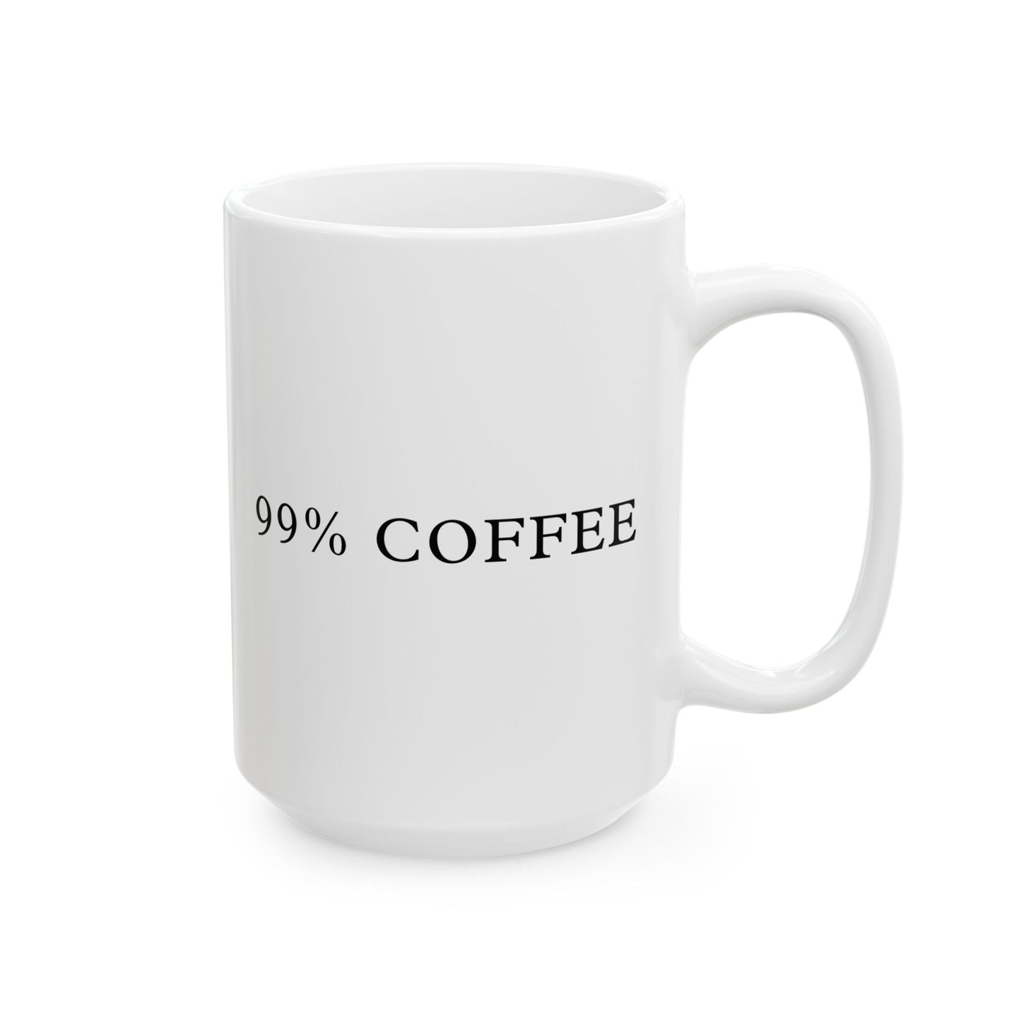 History Meets Humor Series: Genius is 1% Inspiration - 99% Coffee White Ceramic Mug (11oz, 15oz)