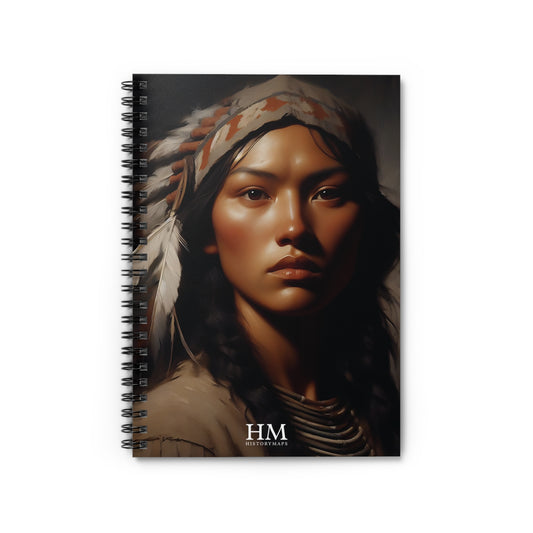 Native American Girl Spiral Notebook - Ruled Line