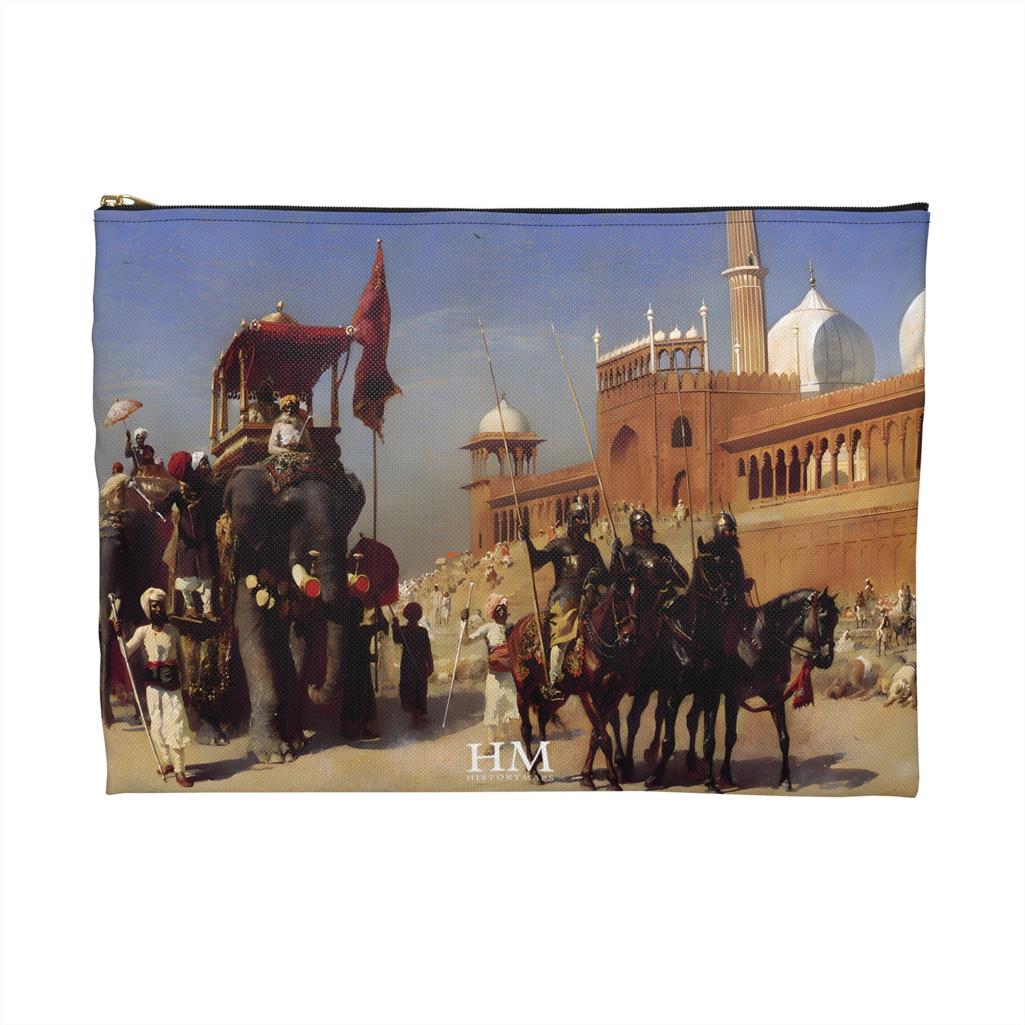 The Great Mogul and His Court Returning from the Great Mosque at Delhi Accessory Pouch