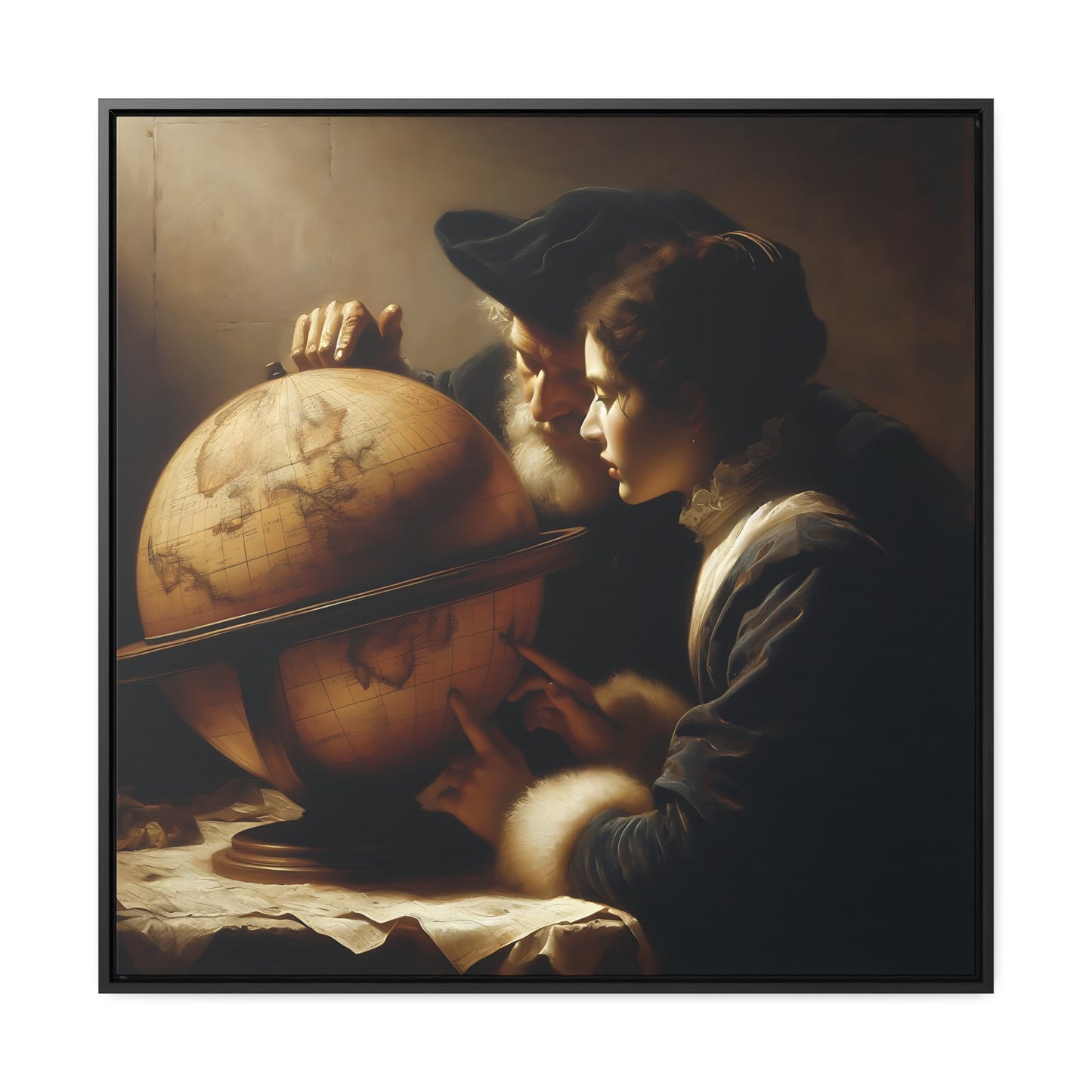 Cartographers Gallery Canvas Wraps, Square Frame