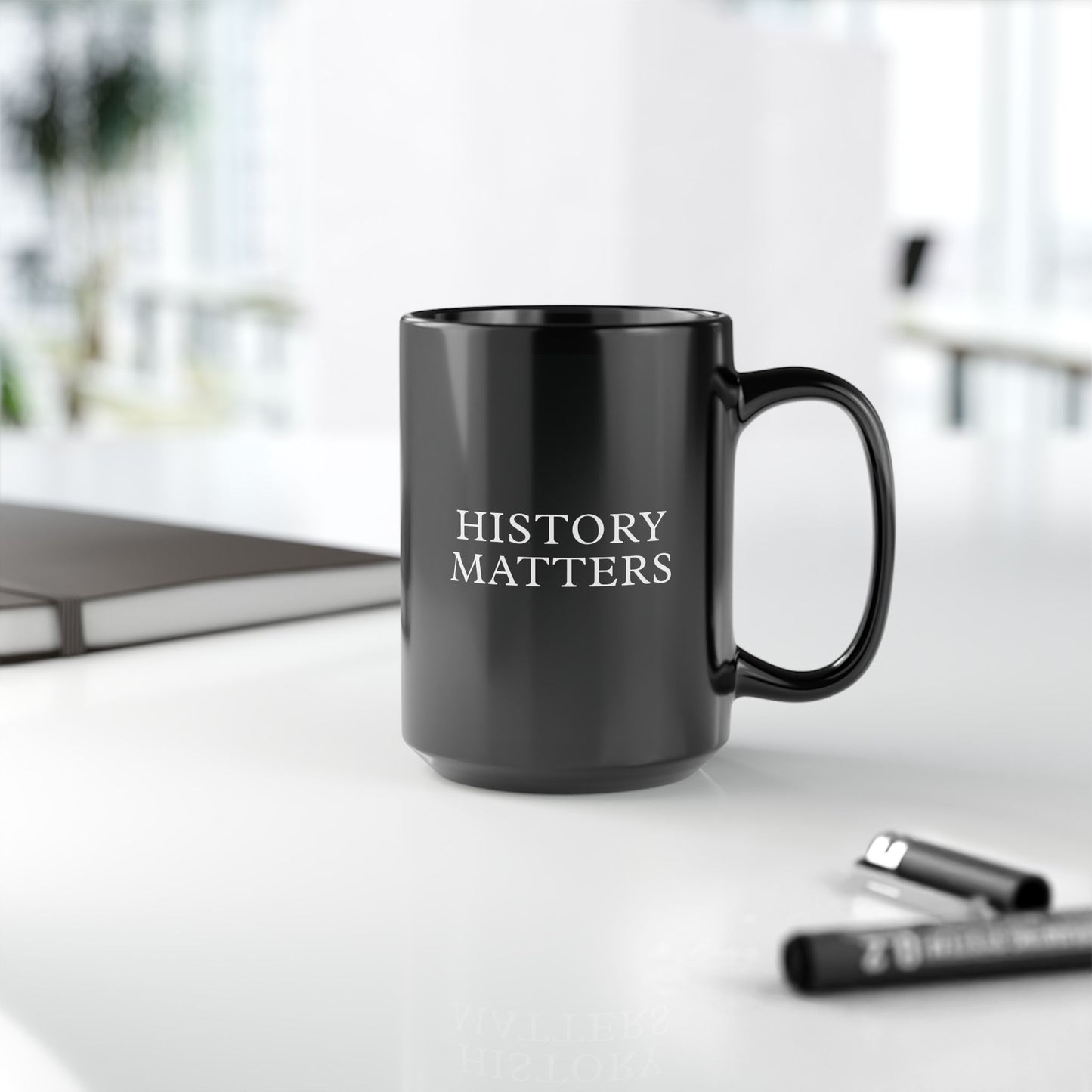 History Matters Black Ceramic Mug (11oz, 15oz)