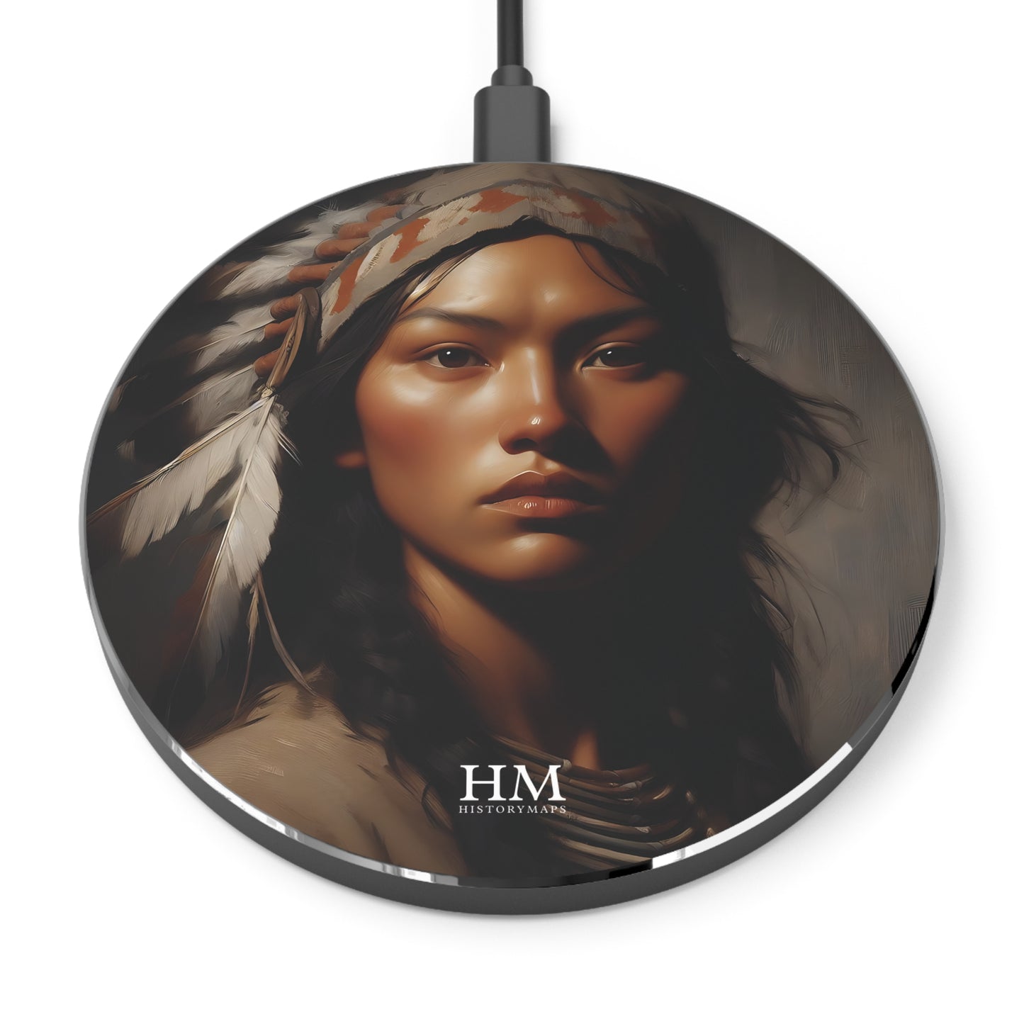 Native American Girl Wireless Charger