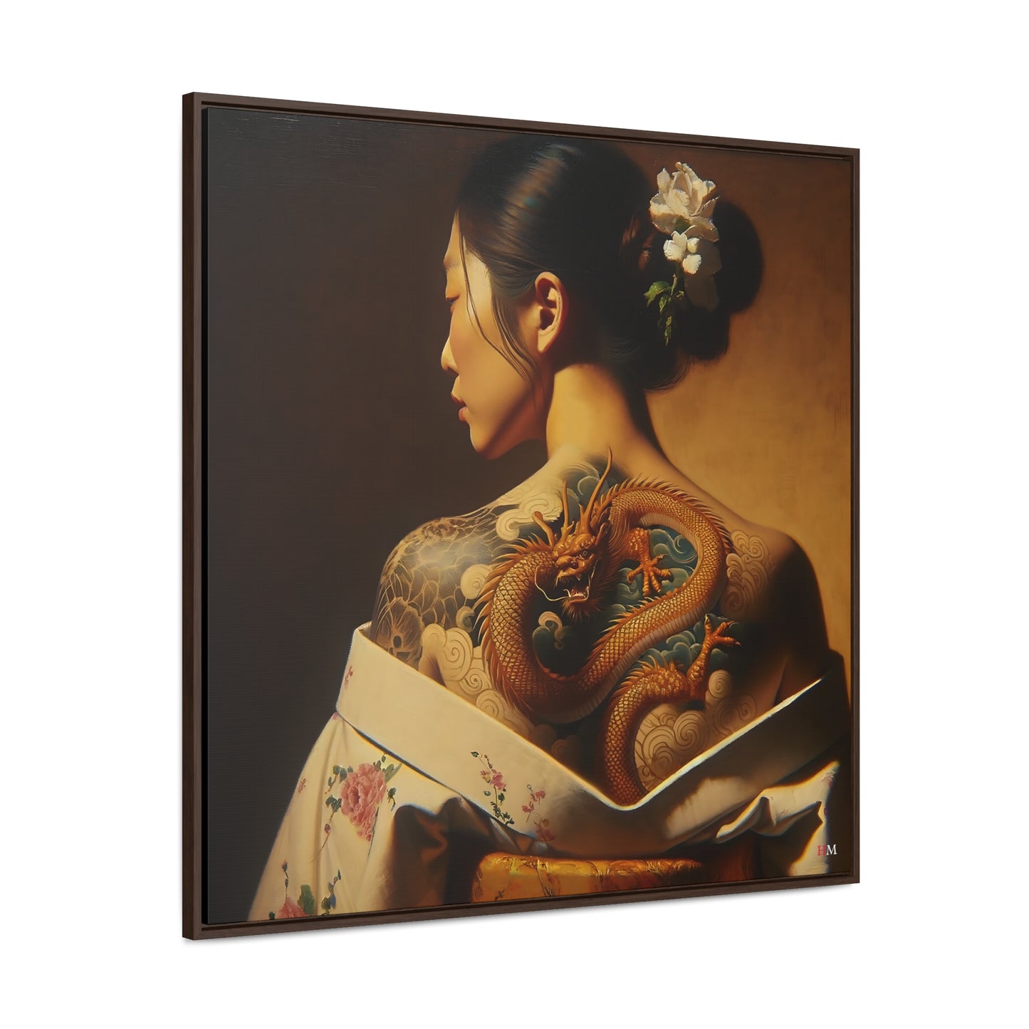 Girl with Dragon Tattoo Gallery Canvas Wraps, Square Frame