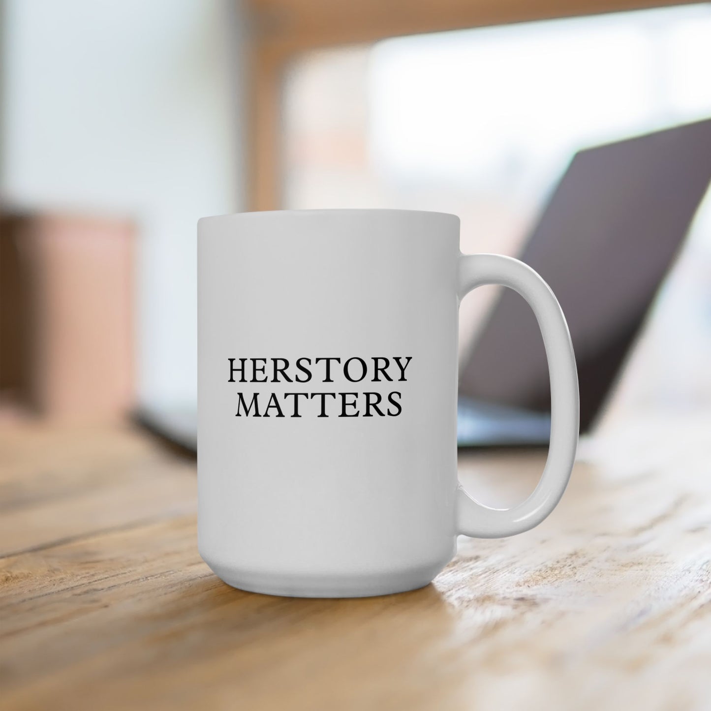 Herstory Matters ホワイトセラミックマグ（11オンス、15オンス） 