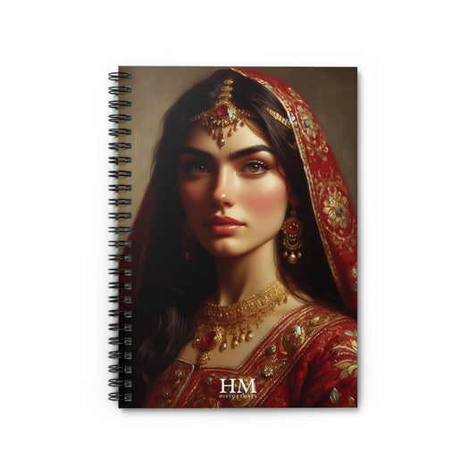 Caucasian Beauty Spiral Notebook - Ruled Line