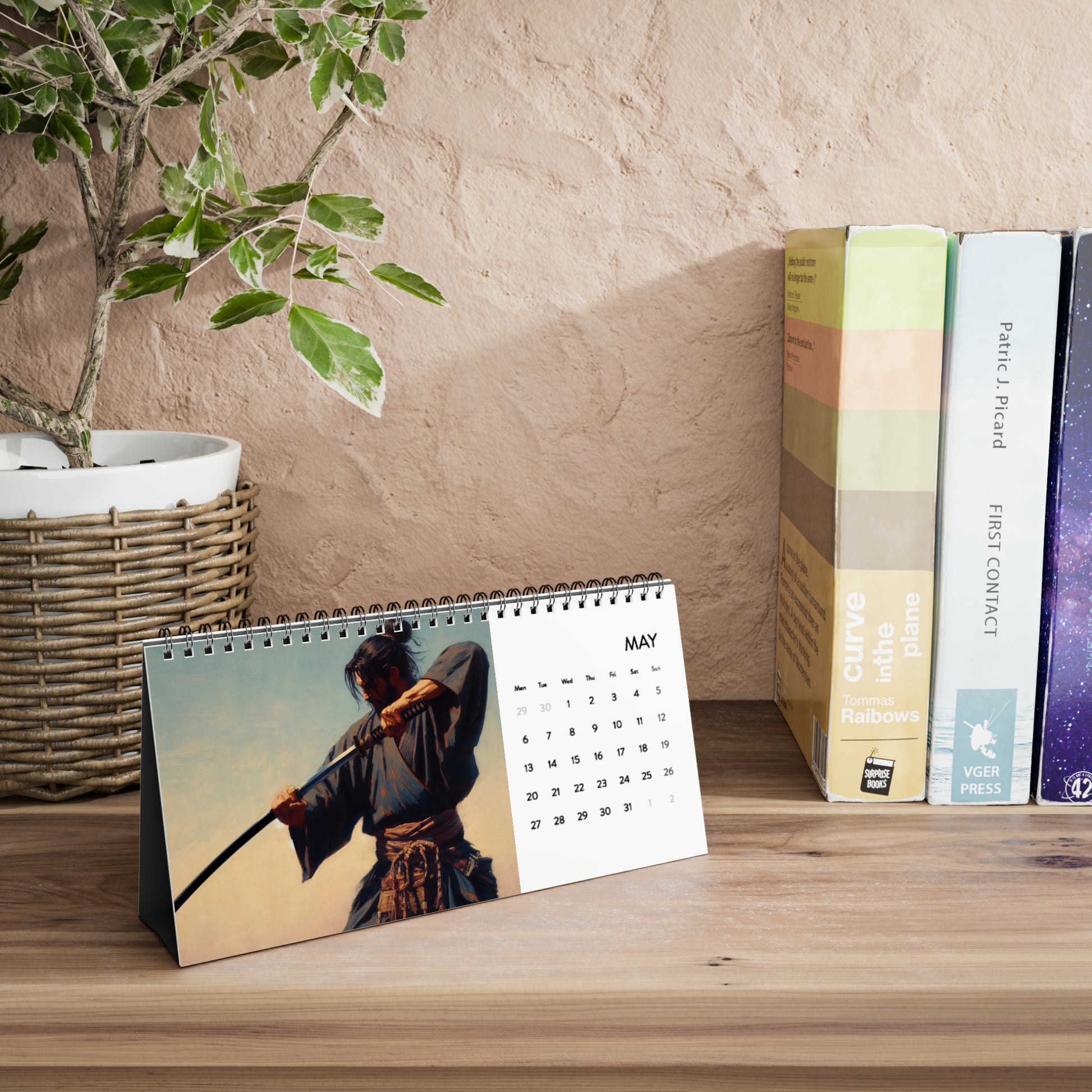 History of Japan  Simplex Desk Calendar (2024 grid)