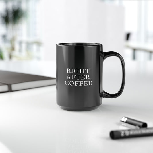 History Meets Humor Series: 'Once more unto the breach' Retort: 'After coffee' Black Mug (11oz, 15oz)