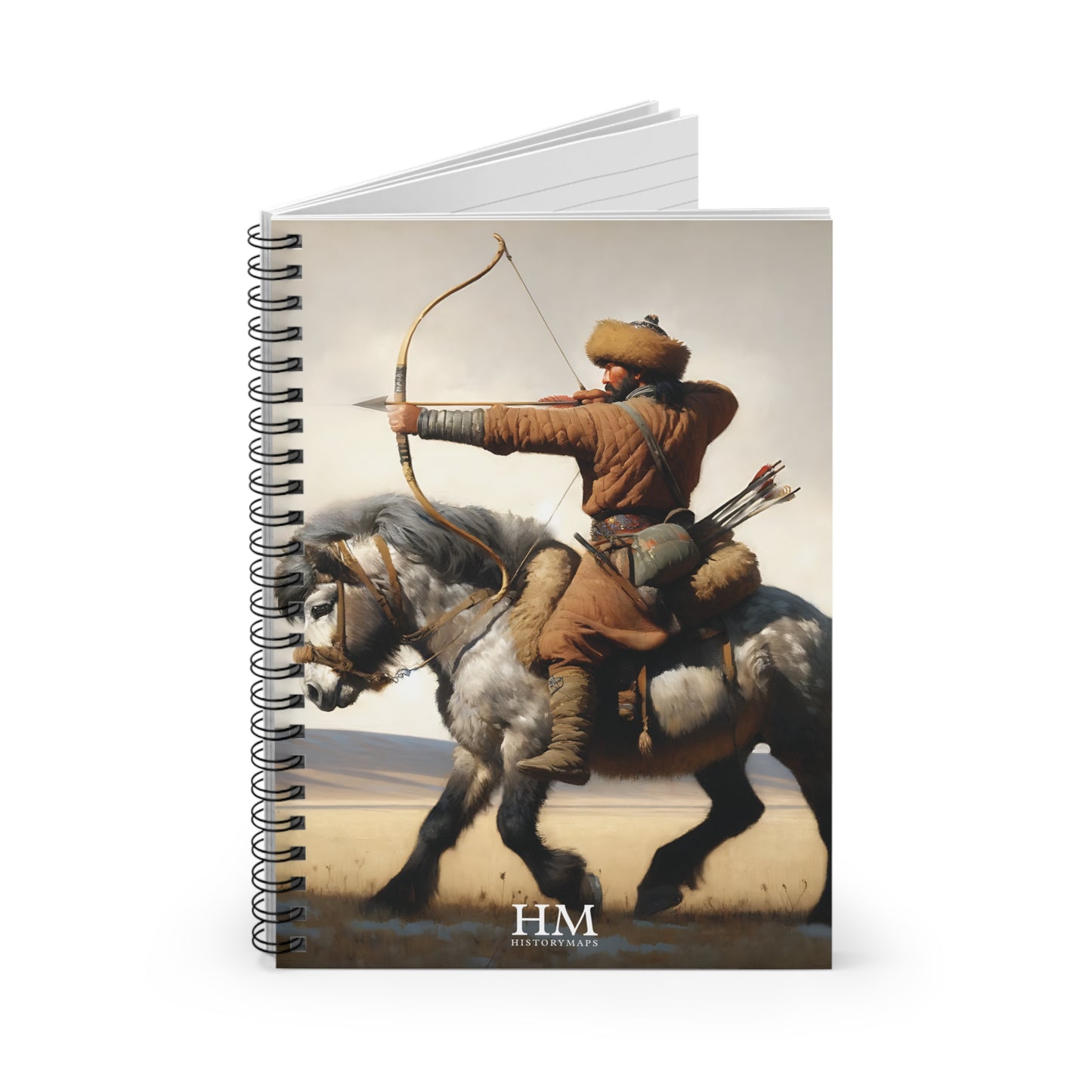 Mongol Warrior Spiral Notebook - Ruled Line