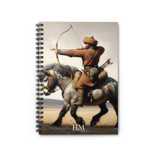 Mongol Warrior Spiral Notebook - Ruled Line