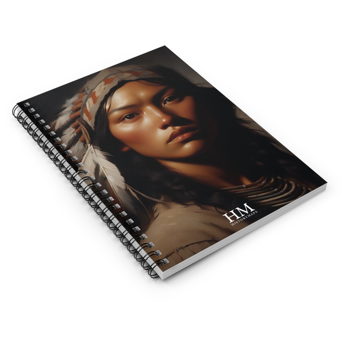 Native American Girl Spiral Notebook - Ruled Line