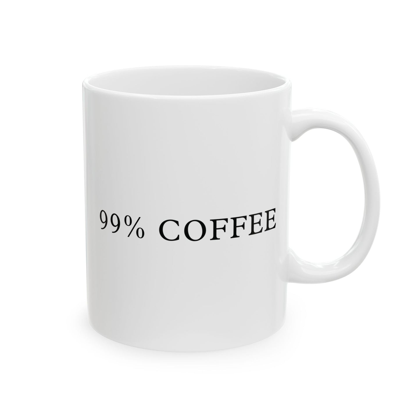 History Meets Humor Series: Genius is 1% Inspiration - 99% Coffee White Ceramic Mug (11oz, 15oz)