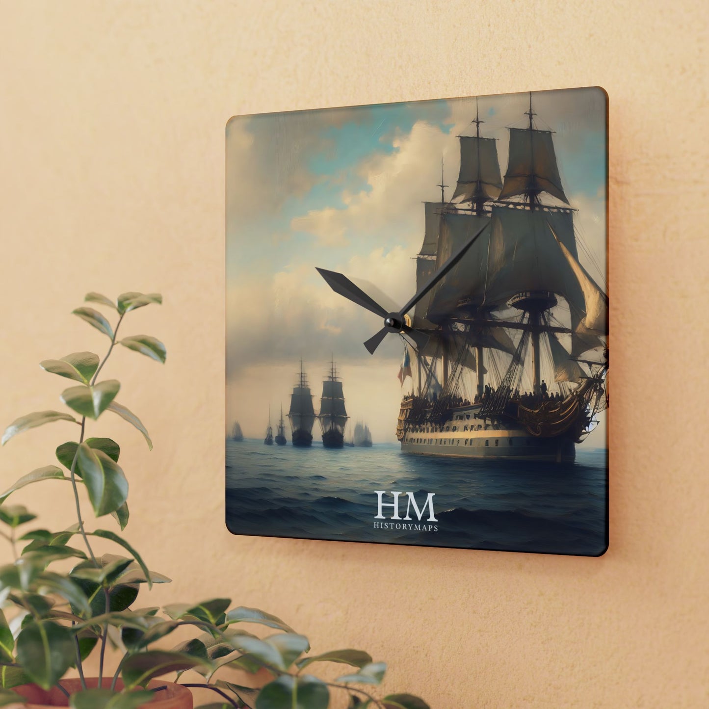 Ships of the Line Wall Clock