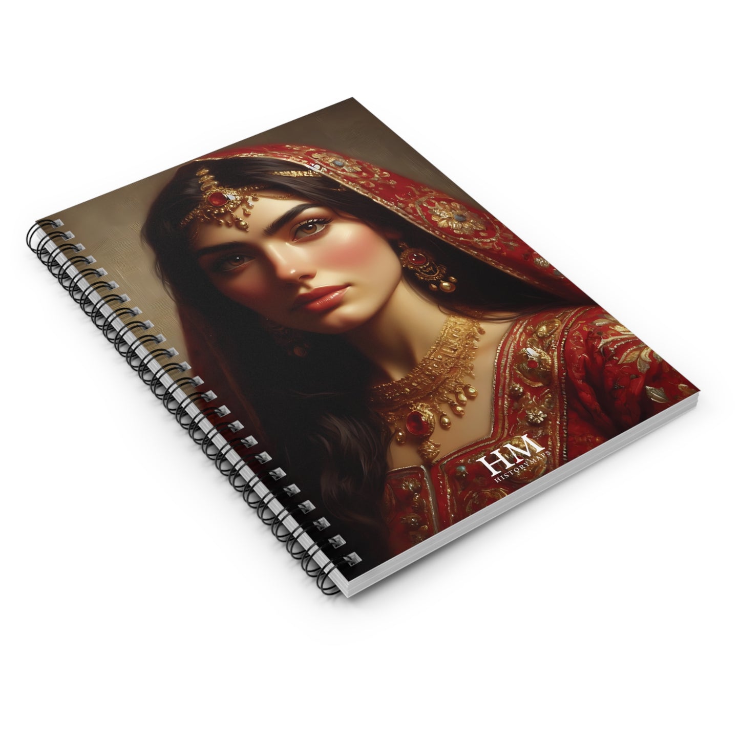 Caucasian Beauty Spiral Notebook - Ruled Line