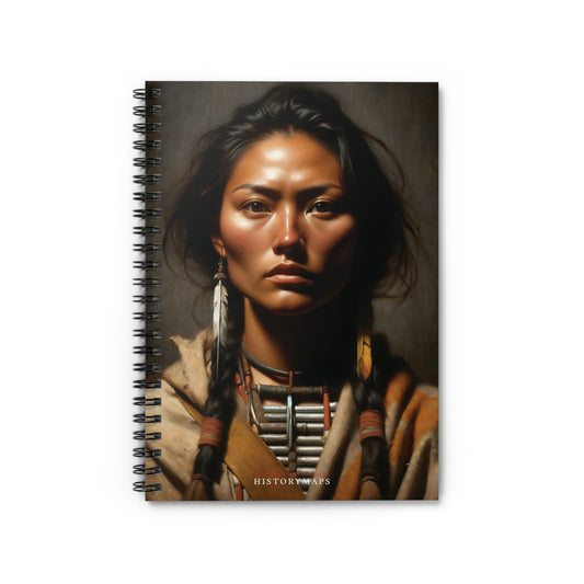 Native American Woman Spiral Notebook - Ruled Line