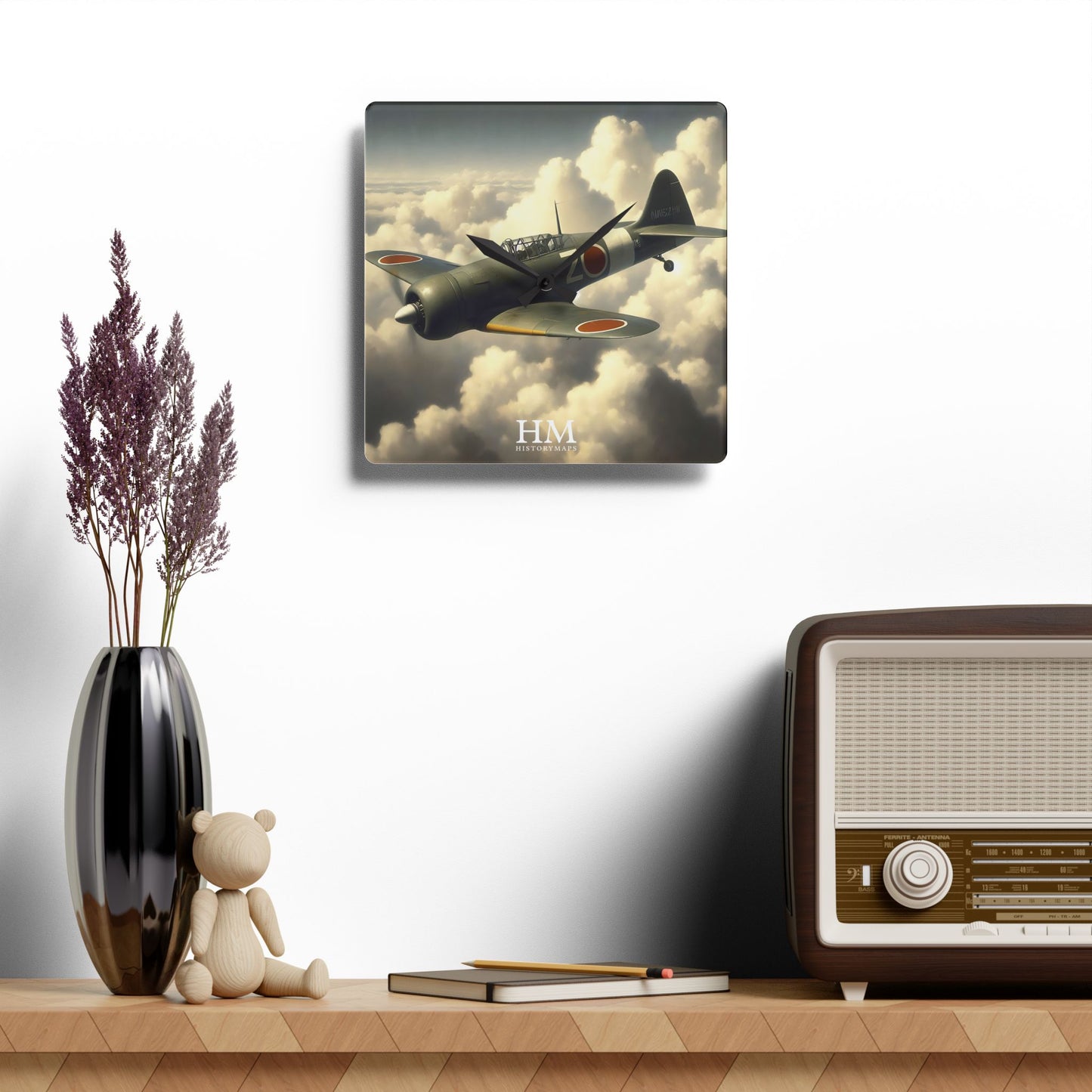 Zero Fighter Wall Clock