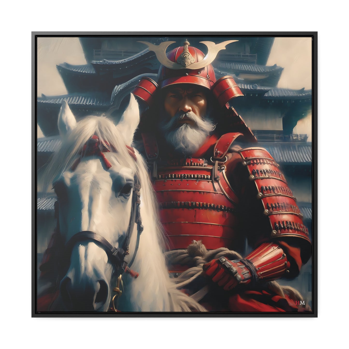 Shogun and Samurai Canvas Wraps, Square Frame 13