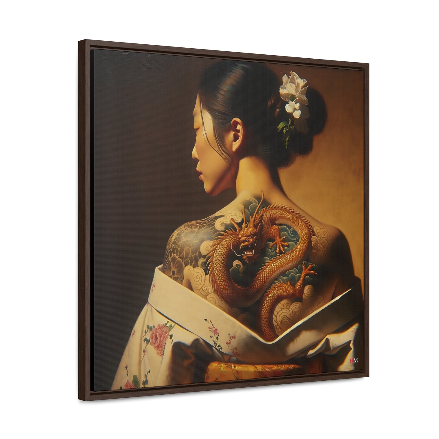 Girl with Dragon Tattoo Gallery Canvas Wraps, Square Frame