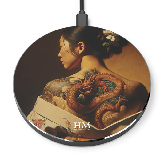 Girl with Dragon Tattoo Wireless Charger