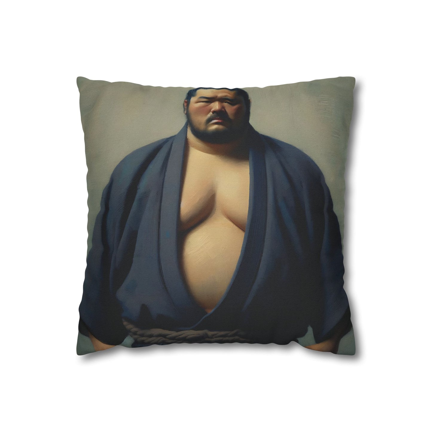 Sumo Wrestler IV Polyester Square Pillowcase