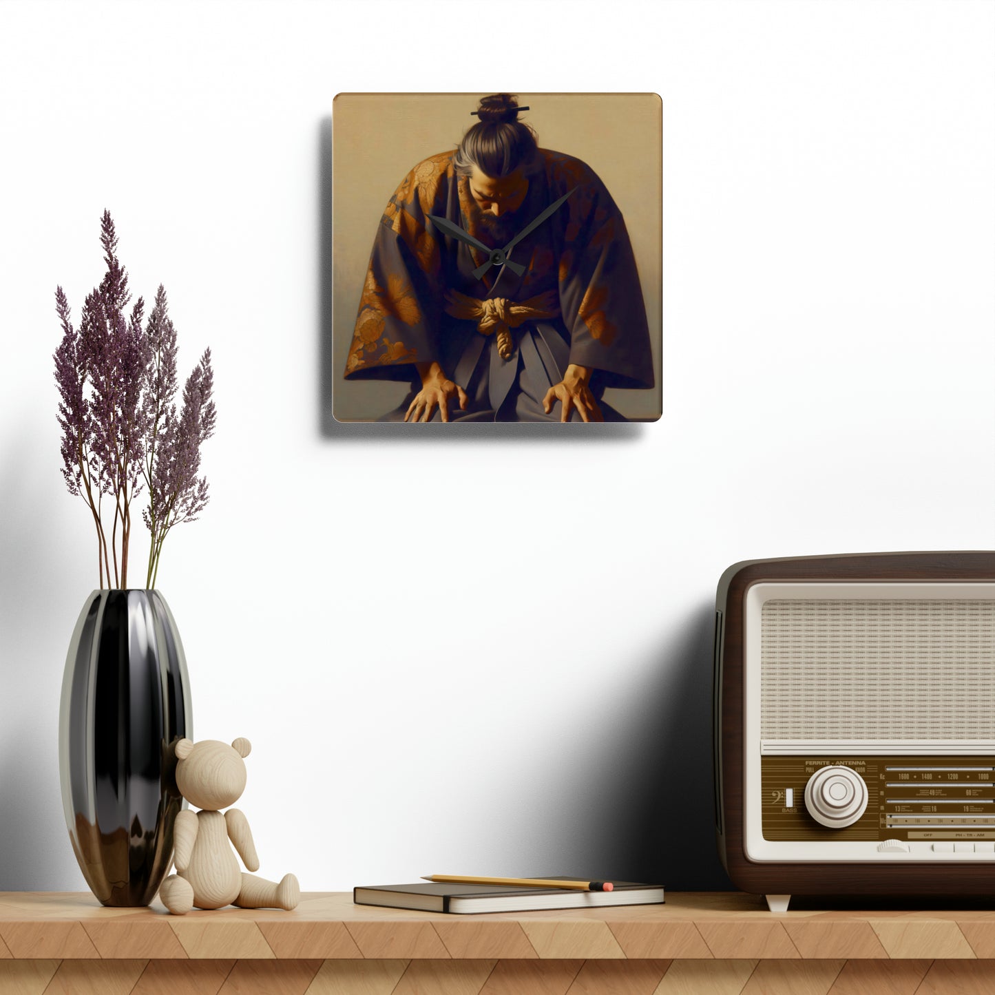 Man in Kimono Acrylic Wall Clock