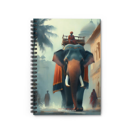 Indian Elephant Spiral Notebook - Ruled Line