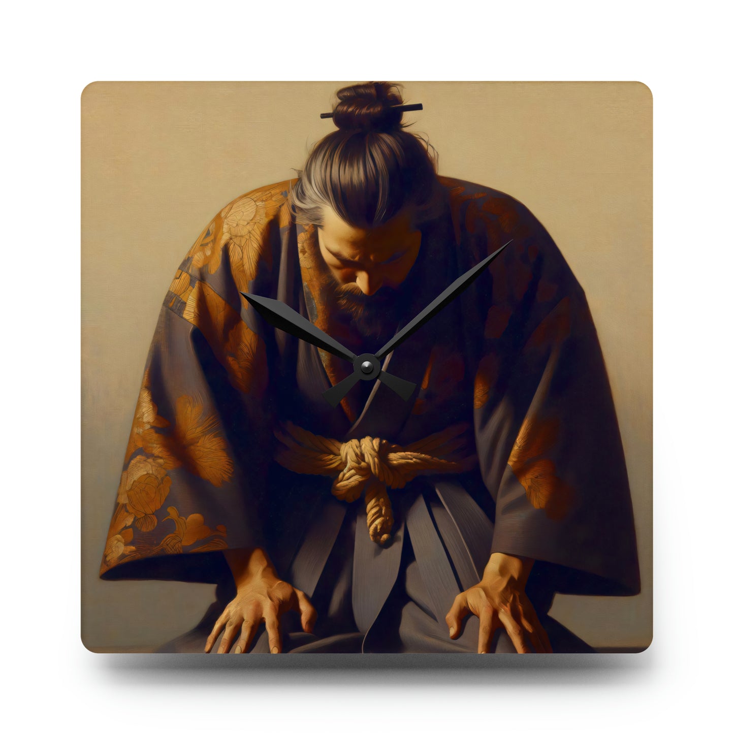 Man in Kimono Acrylic Wall Clock