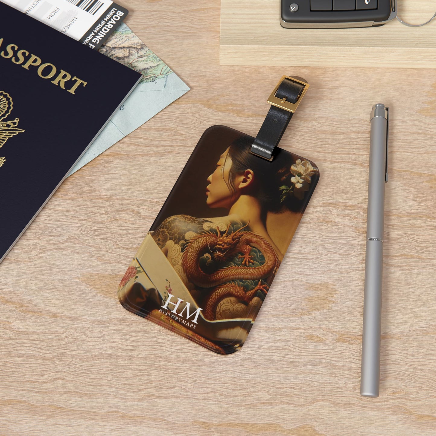 Girl with Dragon Tattoo Luggage Tag