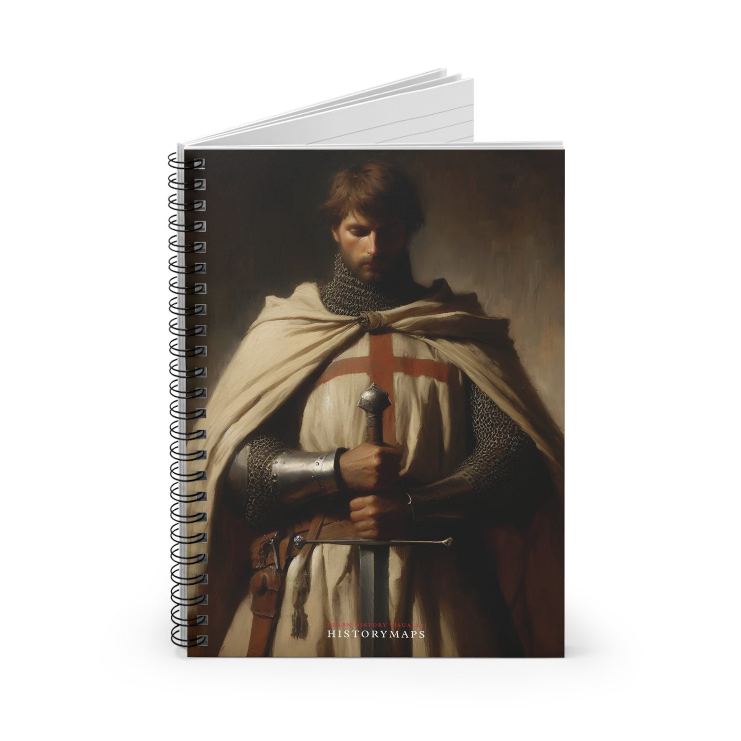 Knight Templar Spiral Notebook - Ruled Line