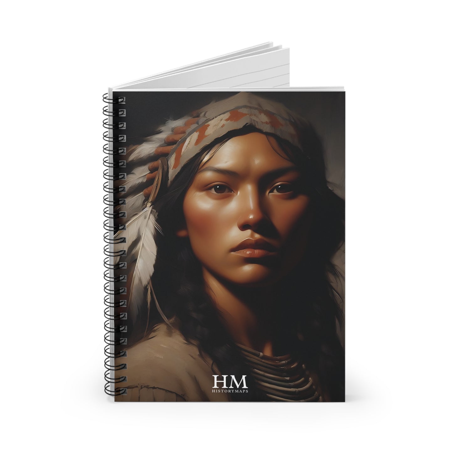 Native American Girl Spiral Notebook - Ruled Line