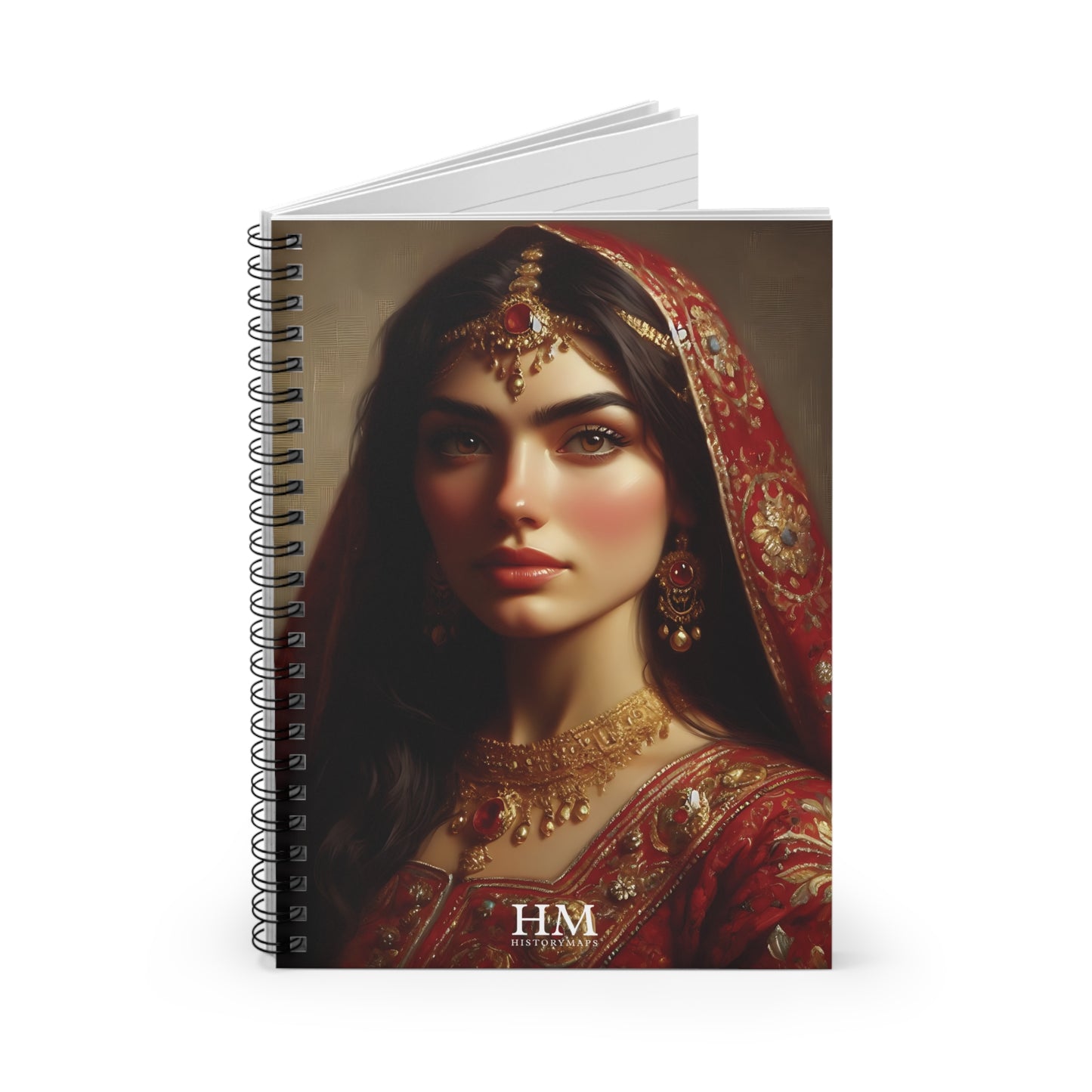 Caucasian Beauty Spiral Notebook - Ruled Line