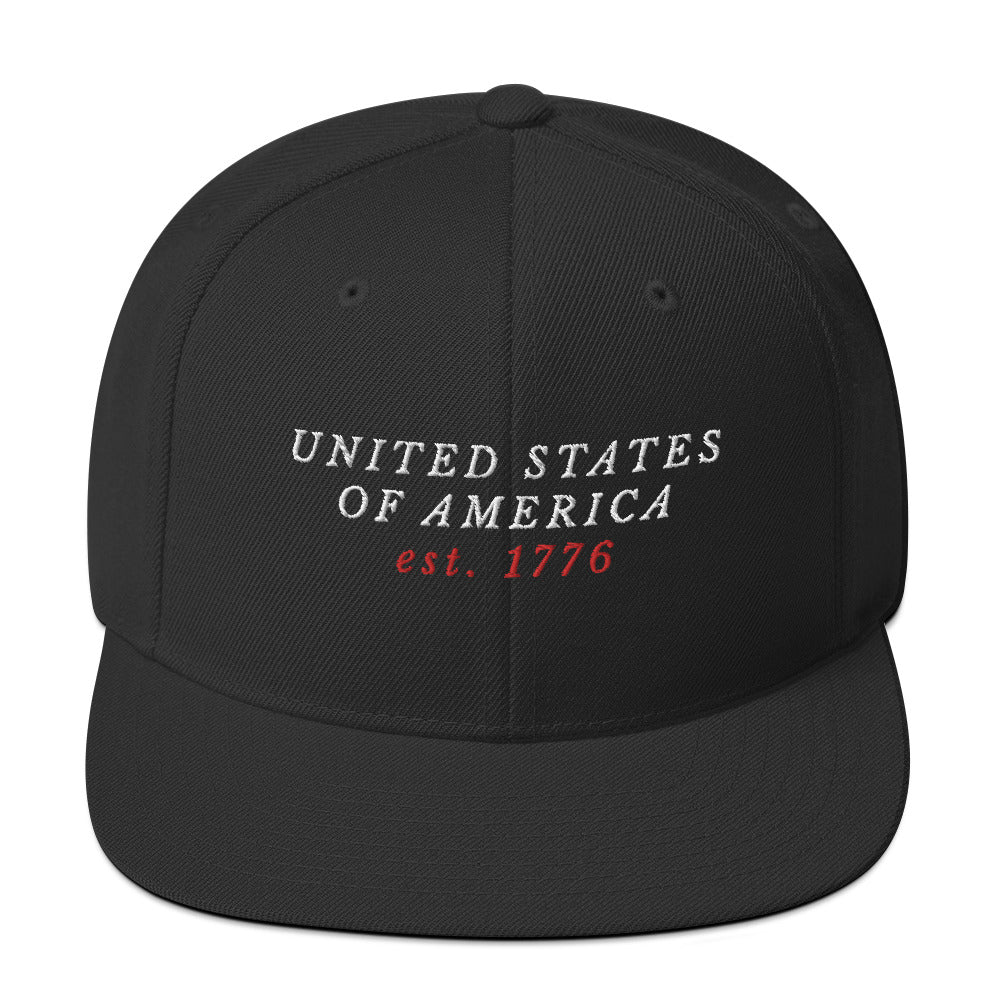 United States of America est. 1776 Snapback Hat