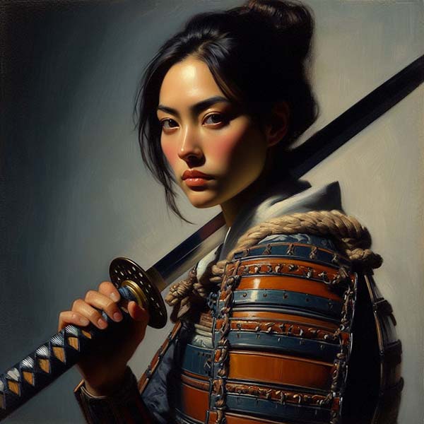 Female Samurai Onna-Bugeisha Digital Artwork – HistoryMaps Shop