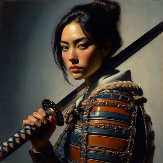 Female Samurai Onna-Bugeisha Digital Artwork