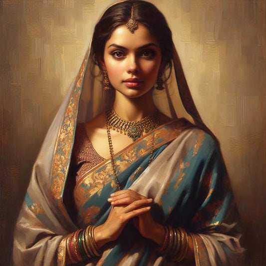 Saree Sophistication Digital Artwork